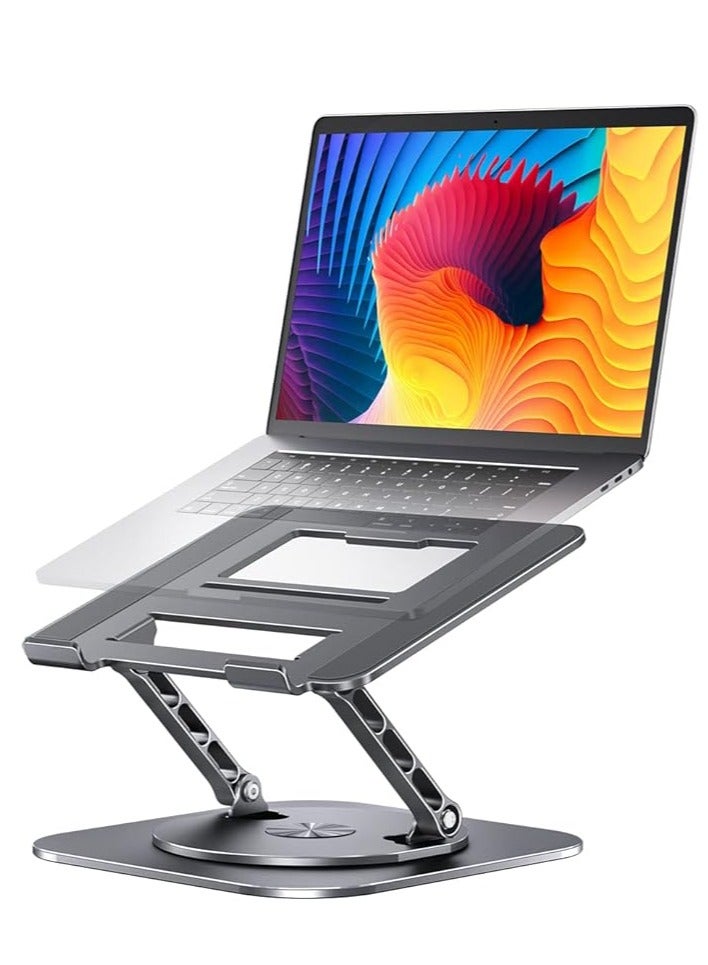 360° Rotating Laptop Stand, Foldable Metal Tablet Holder for Desk, Foldable and Lightweight Holder for Home Office, Work, Travel  - Image 2