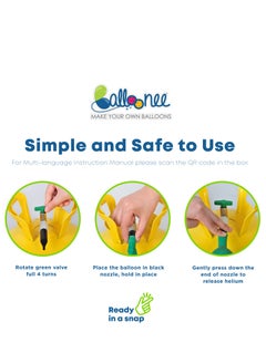 Balloonee Standard Disposable Helium Party Kit - Pack of 3, Helium Tank for Balloons At Home  - Image 5