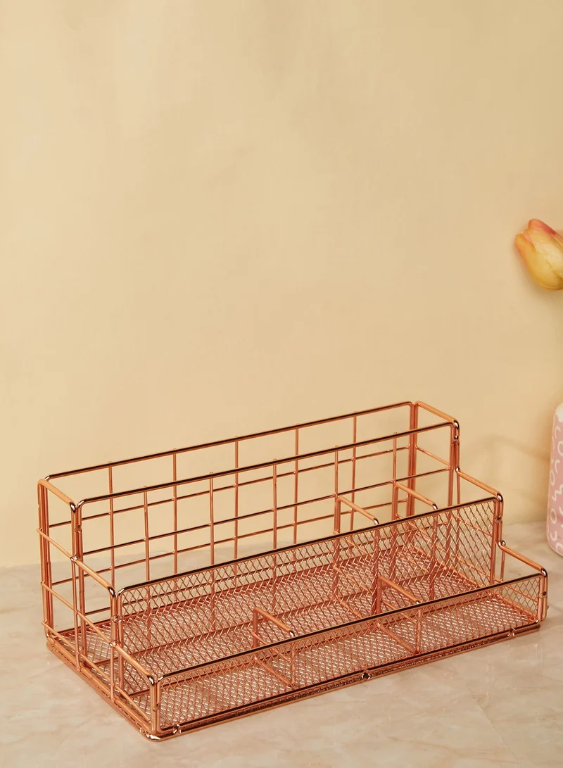 AURORA Rose Gold Stationery Storage Holder