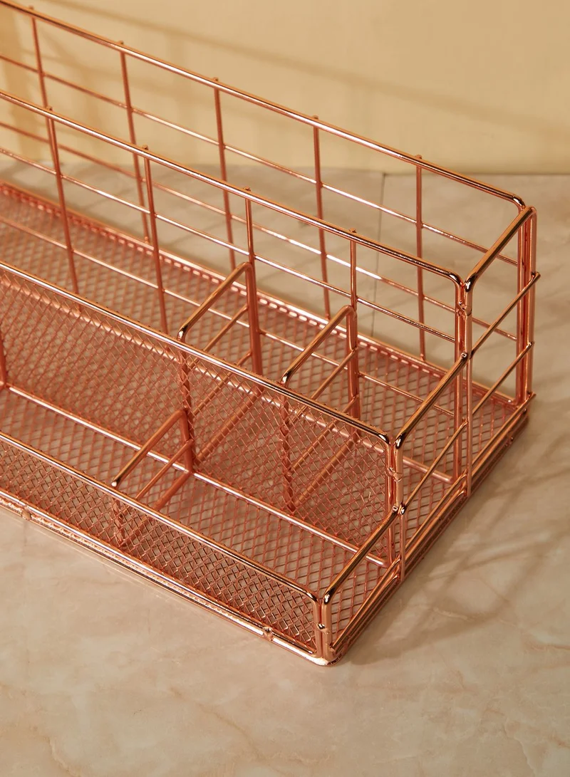 AURORA Rose Gold Stationery Storage Holder