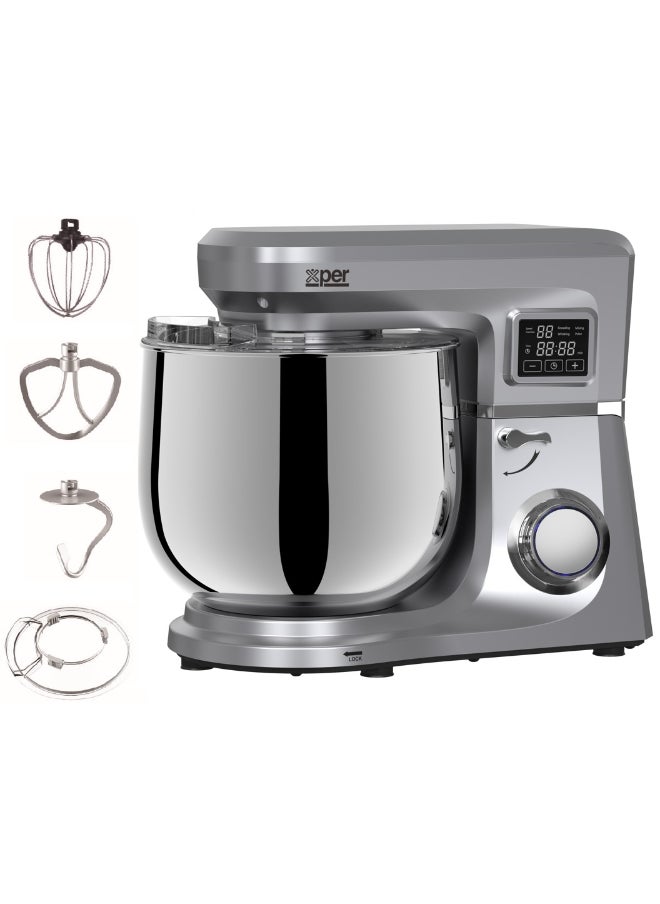 XPER - Xper Mixer 1100 Watts, 10 L., Touch Control, Timer, Silver, XPSM-1000-24 - Image 1