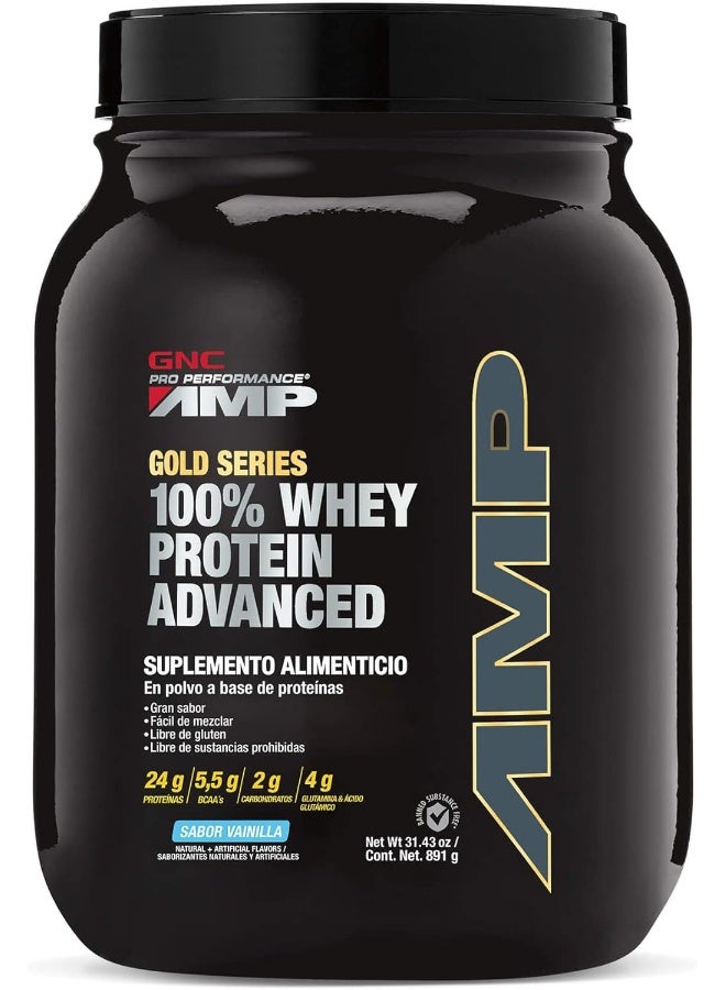 GNC PRO PERFORMANCE AMP AMPLIFIED GOLD 100% WHEY PROTEIN ADVANCED-VANILLA ICE CREAM - Image 1