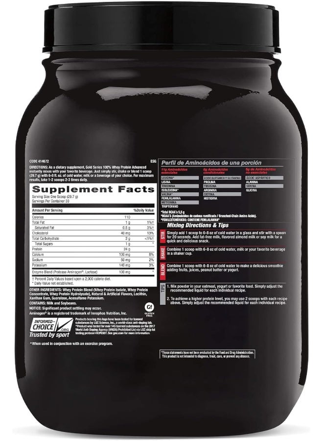 GNC PRO PERFORMANCE AMP AMPLIFIED GOLD 100% WHEY PROTEIN ADVANCED-VANILLA ICE CREAM - Image 2