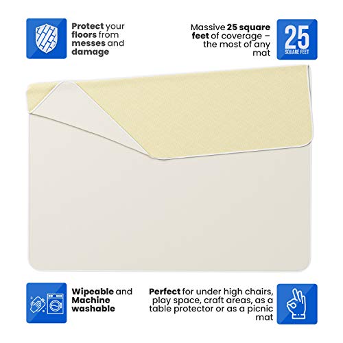 Monster Mat MonsterMat Extra Large Waterproof Splat Mat – 60"x60" Super Jumbo Mess Mat for Floor & Table Protection Washable Mat for Arts, Crafts, Painting, and Playtime (Grey) (Grey) - Image 4