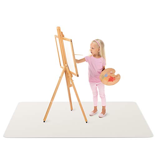Monster Mat MonsterMat Extra Large Waterproof Splat Mat – 60"x60" Super Jumbo Mess Mat for Floor & Table Protection Washable Mat for Arts, Crafts, Painting, and Playtime (Grey) (Grey) - Image 1