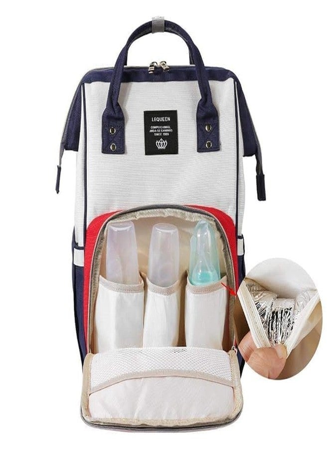RASOFAB ZWERLIN Multifunctional Diaper Bag Backpack – Stylish Maternity Baby Care Travel Bag with Large Capacity & Insulated Pockets (Red & White) - Image 5