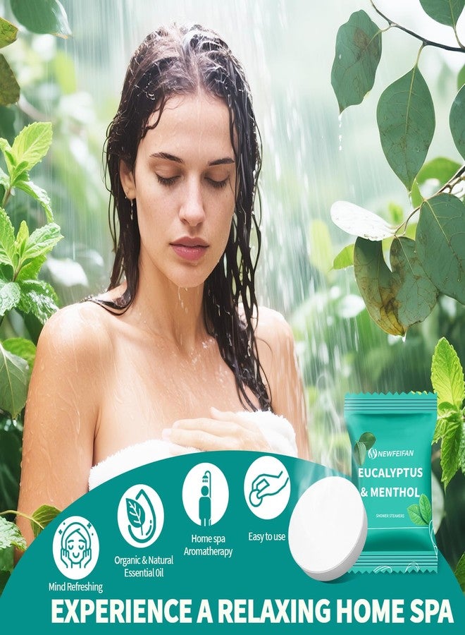 NEWFEIFAN Shower Steamers Aromatherapy, 8Pcs Eucalyptus & Menthol Baht Bomb - Image 4