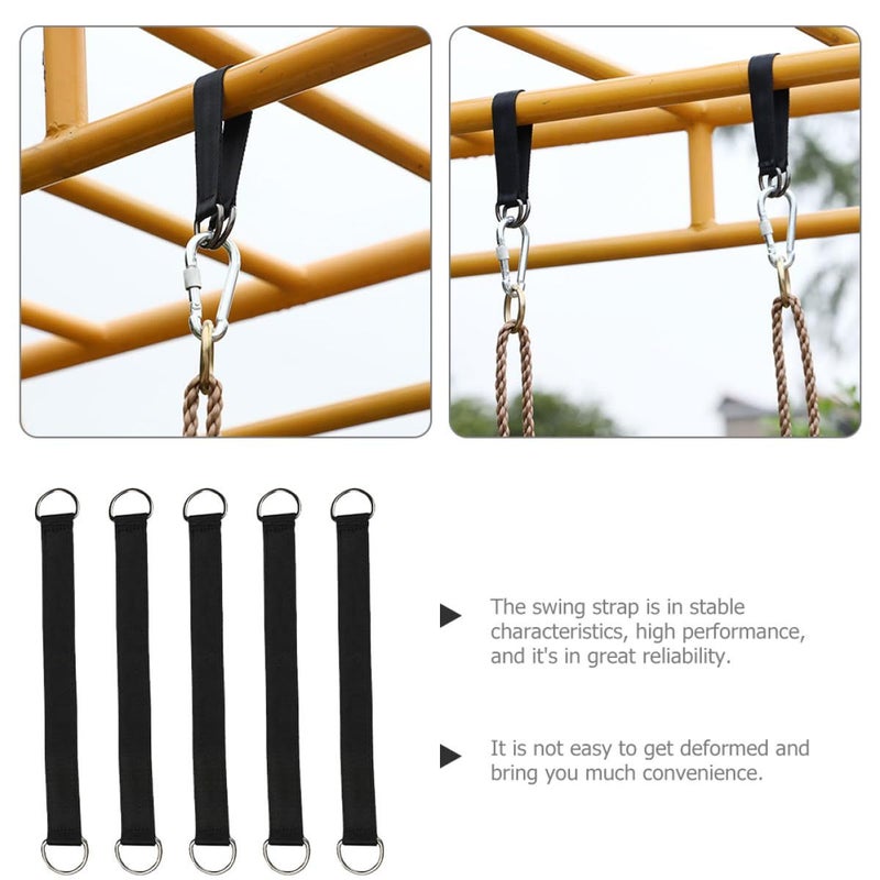 5 Adjustable Camping Hammock Straps Tree Swing Hanging Rope Kit With Heavy Duty Hooks For Hammock Chair And Porch - Image 4