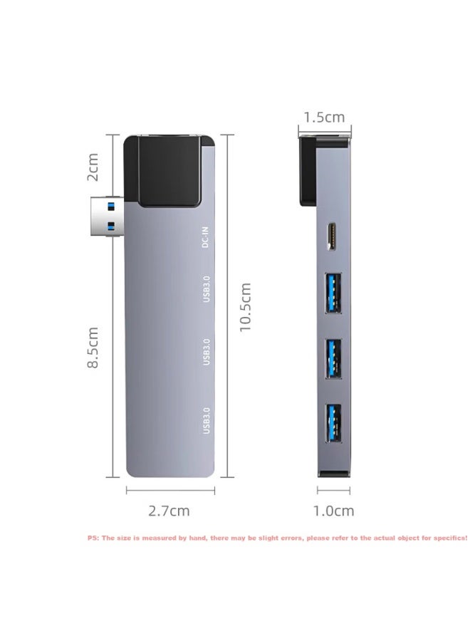 Union Star Ulinkstar Usb 3.0 To Gigabit Ethernet Adapter Hub Splitter, Notebook Right-side Direct-plug Expansion Dock Five-in-one, Ethernet Adapter Rj45 Computer Network Card Mouse Keyboard 3925ha - Image 2