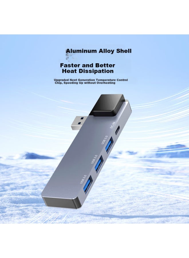 Union Star Ulinkstar Usb 3.0 To Gigabit Ethernet Adapter Hub Splitter, Notebook Right-side Direct-plug Expansion Dock Five-in-one, Ethernet Adapter Rj45 Computer Network Card Mouse Keyboard 3925ha - Image 4