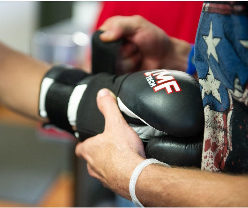 Ringside IMF Tech Hook and Loop Boxing Training Sparring Gloves - 14oz Black - Image 3