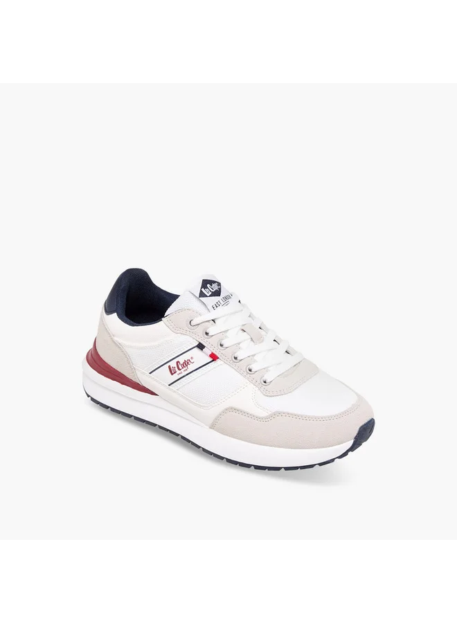 Lee Cooper Women's Logo Print Sneakers with Lace-Up Closure