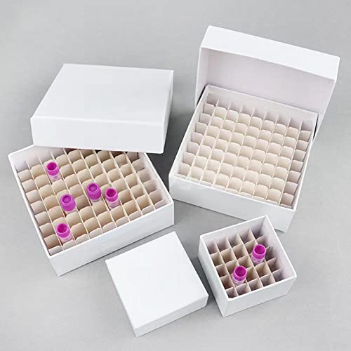 Scienfocus lab Cardboard Freezer Box - White/81 Place,Water and Ice Resistant Coating,For storing 1.5-2.0 mL cryovials(Pack of 12) - Image 5