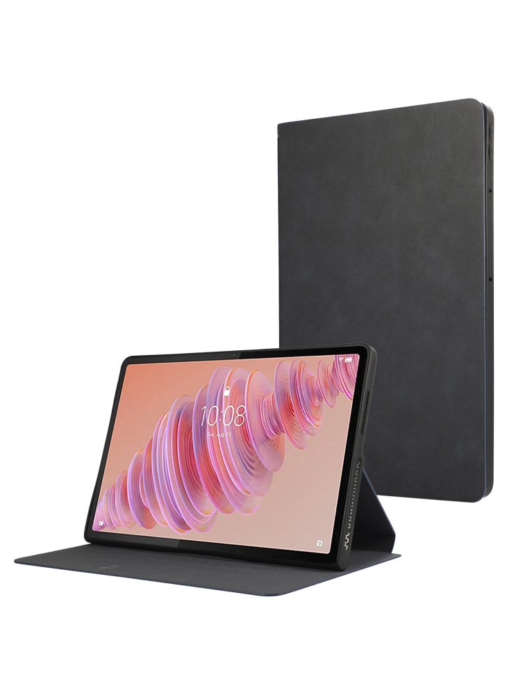 For Lenovo Tab Plus Shockproof Case PU Leather Tablet Cover with Stand - Blue - Image 1