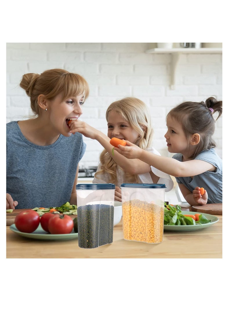 SYOSI Cereal Containers Storage Set Airtight Food Storage Container with Lid 2.4 L/ 81fl oz Plastic Pantry Organization Canisters Bulk for Kitchen Rice Cereal Flour Sugar Snacks Dry Food 4 Pcs - Image 5