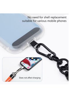 Generic 120CM Cell Phone Lanyard, Adjustable Crossbody Cell Phone Strap with Additional Hook for Airpods cover, Keychain, Wallet- Orange Color, 10MM Thick  - Image 3