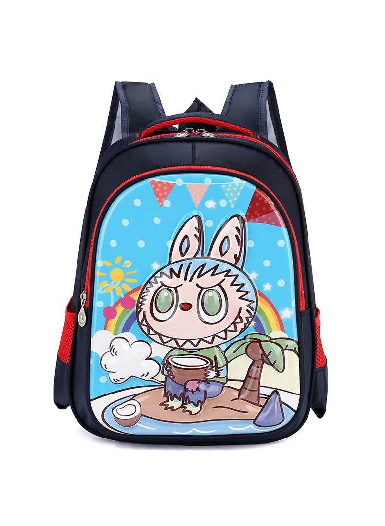 Labubu Children's Schoolbag, Primary School Student 3D Cartoon Backpack, Student Bag 39*35*15CM