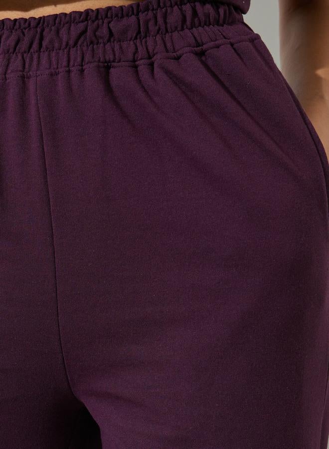 Styli Purple Barrel Fit Cotton Blend Joggers - Image 3
