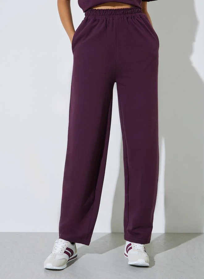 ستايلي Purple Barrel Fit Cotton Blend Joggers