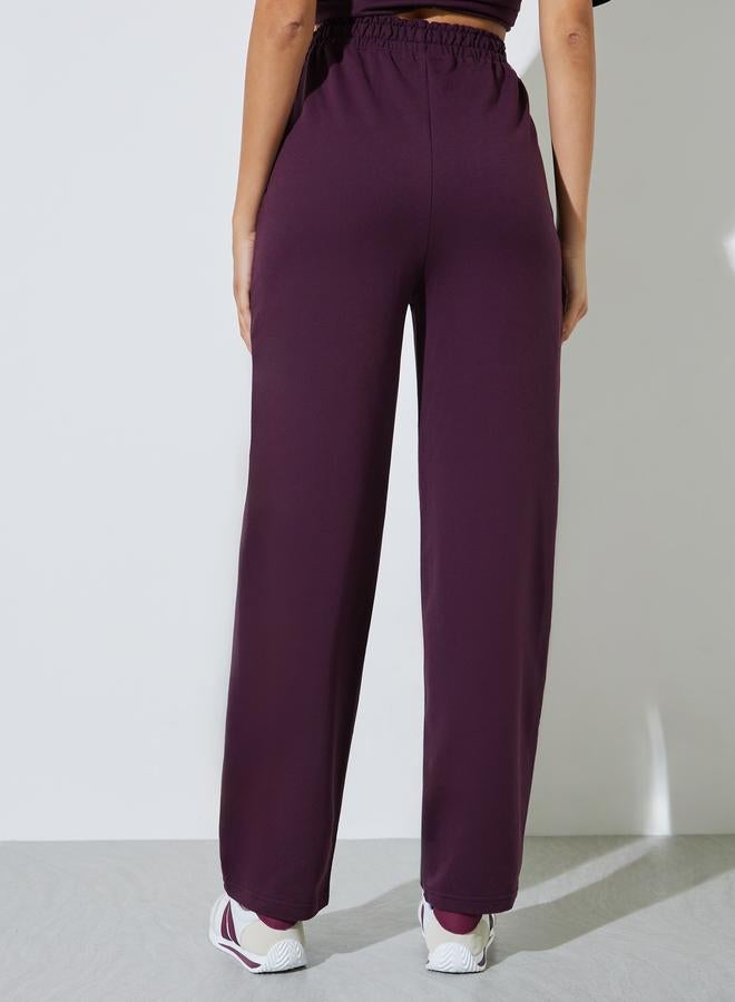Styli Purple Barrel Fit Cotton Blend Joggers - Image 4