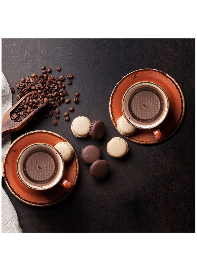 KASTWAVE - Reusable Coffee Capsule Lid for Original Vertuoline & Vertuo CapsulesPods, Food Grade Silicone Cap for Refillable Nespresso Vertuo Capsule with Scoop and Brush, 4 PCS - Image 1