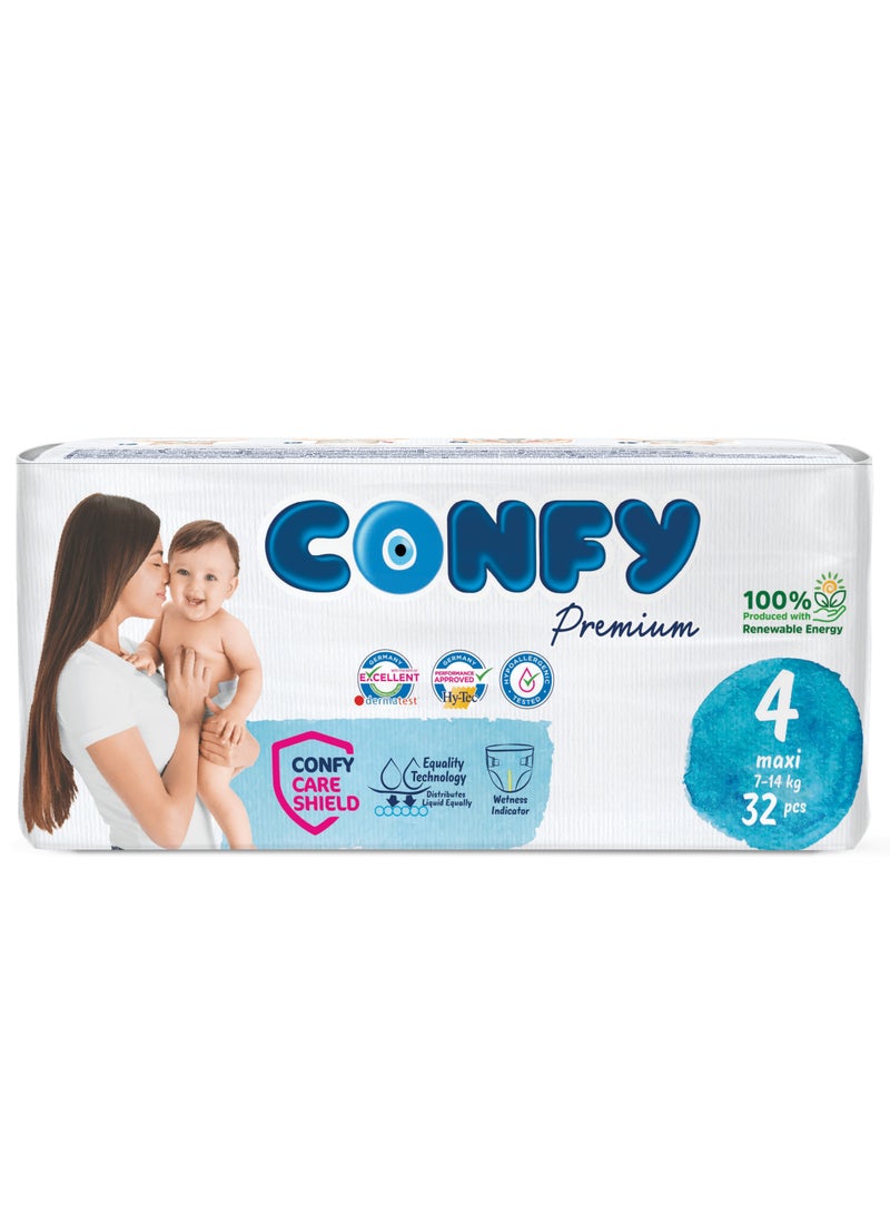 Confy Premium Baby Diapers Size 4, 96 pcs, 7-14 kg - Image 2