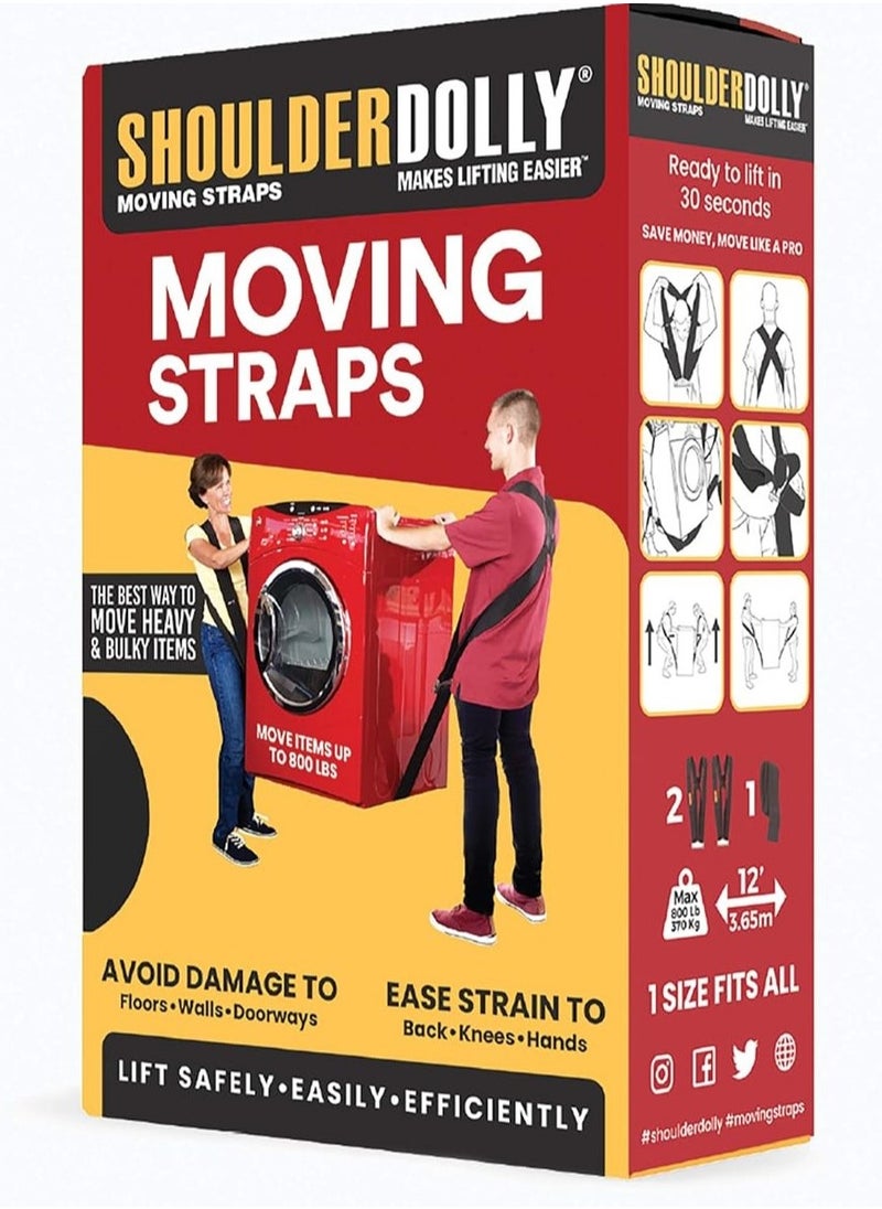 SHOULDER DOLLY - SHOULDERDOLLY 2-Person Lifting and Moving System, Easily Move, Lift, Carry, And Secure Furniture, Appliances, Heavy Objects. Straps and Harnesses for 2 Movers - Image 1