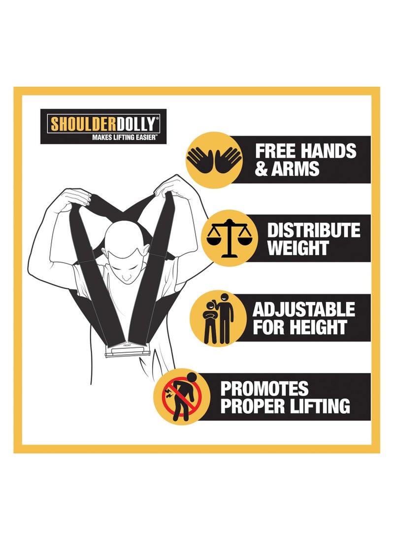 SHOULDER DOLLY - SHOULDERDOLLY 2-Person Lifting and Moving System, Easily Move, Lift, Carry, And Secure Furniture, Appliances, Heavy Objects. Straps and Harnesses for 2 Movers - Image 1