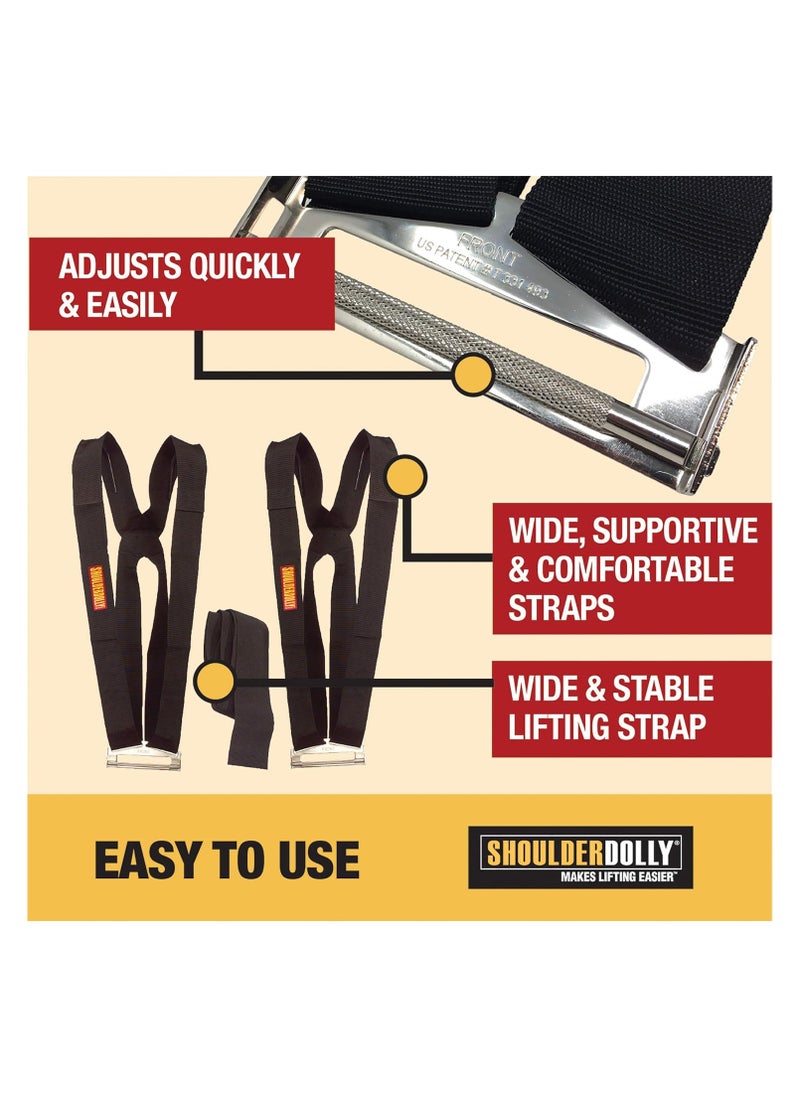SHOULDER DOLLY - SHOULDERDOLLY 2-Person Lifting and Moving System, Easily Move, Lift, Carry, And Secure Furniture, Appliances, Heavy Objects. Straps and Harnesses for 2 Movers - Image 1
