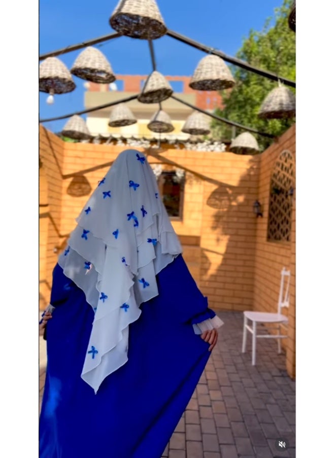 شيفون حجاب قوس حزام الرأس يرتديه النساء للصلاة وعيد الفطر وحجاب متكامل وحجاب - Image 4