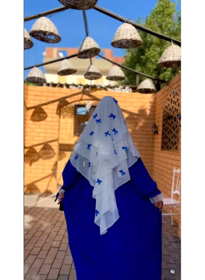 شيفون حجاب قوس حزام الرأس يرتديه النساء للصلاة وعيد الفطر وحجاب متكامل وحجاب - Image 3