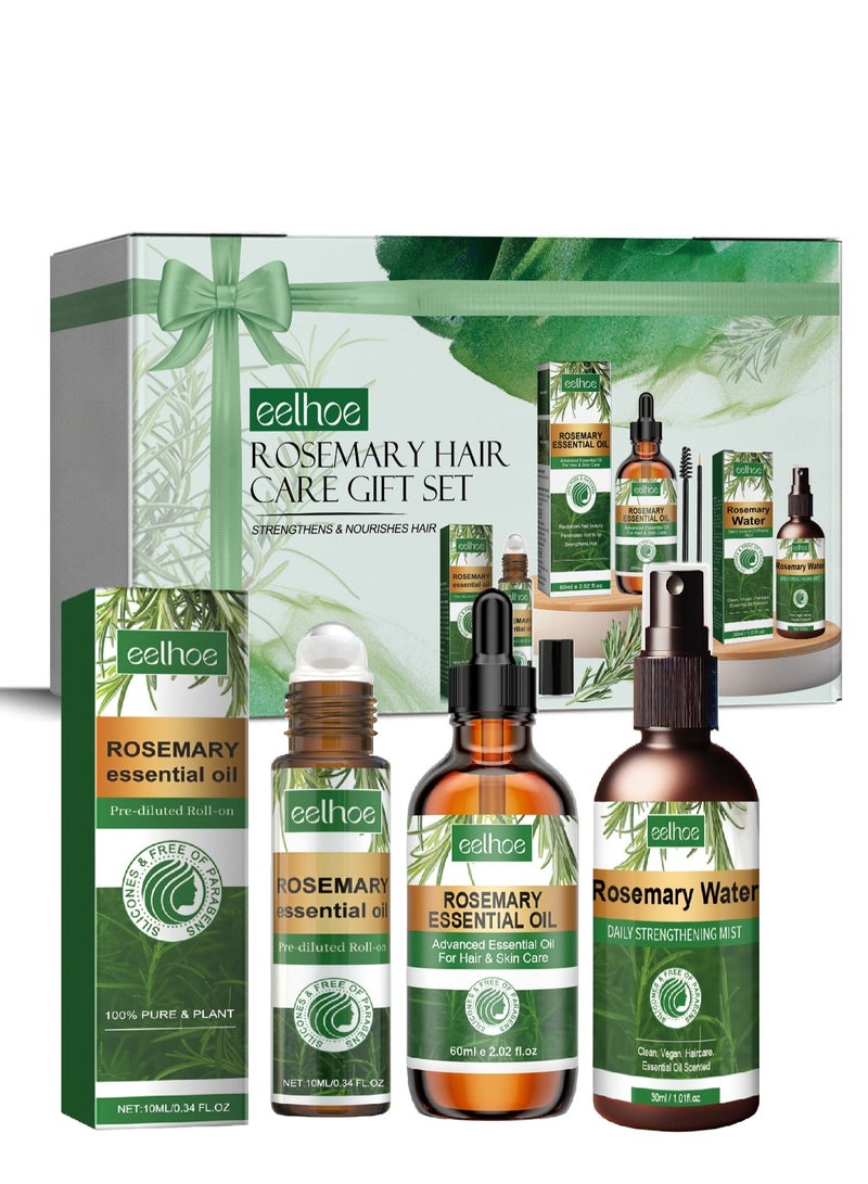 EELHOE Rosemary Hair Growth Set Infused With Biotin and Encourages Hair Growth, Hair Care Ki, Rosemary Oil Spray,Hair Serum Roller, Promotes Thicker, Fuller Hair, for Men and Women - Image 1