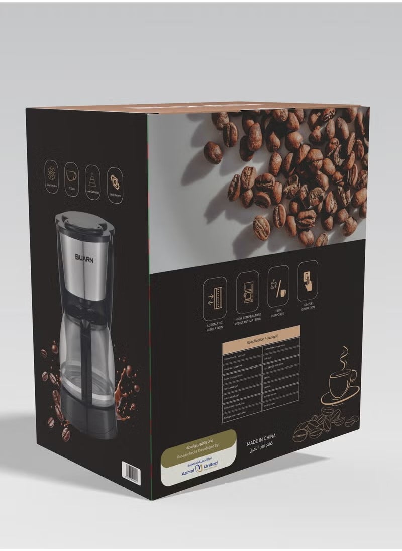 BUARN PROFESSIONAL BUARN PROFESSIONAL 10-Cup Coffee Maker 1.5L 800W – CFF-203S Automatic Insulation  - Image 3