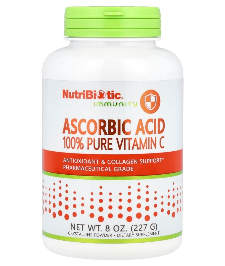 Nutribiotic Immunity Ascorbic Acid 100% Pure Vitamin C Crystalline Powder 8 oz (227 g)