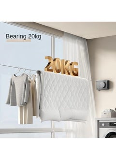 General Invisible Clothes Drying Rope Indoor Non Perforated Bathroom Invisible Telescopic Balcony Steel Wire Rope Rack Can Be Extended To 428cm  - Image 3