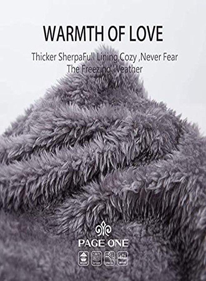 V3E قبعة شتوية للفتيات V3E، قبعة تزلج ناعمة محبوكة مبطنة بالفليس دافئة مع بوم بوم (رمادي) - Image 3