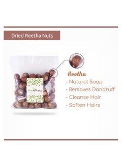 ATTAR AYURVEDA Dried Reetha Nuts Whole Soapnuts For Hair 100% Natural Raw Form 250gm  - Image 2
