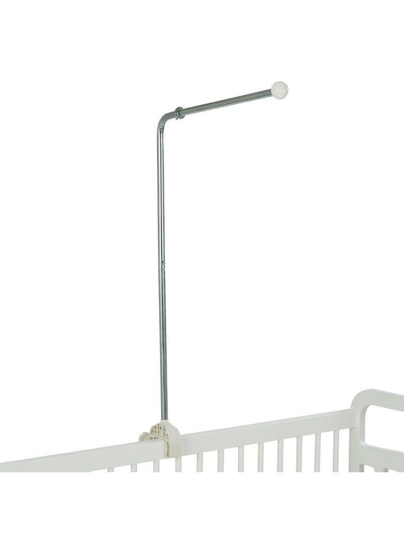 G.G - Pink Ribbed Bow Mosquito Net Set & Metal Mosquito Net Hanger - Image 1