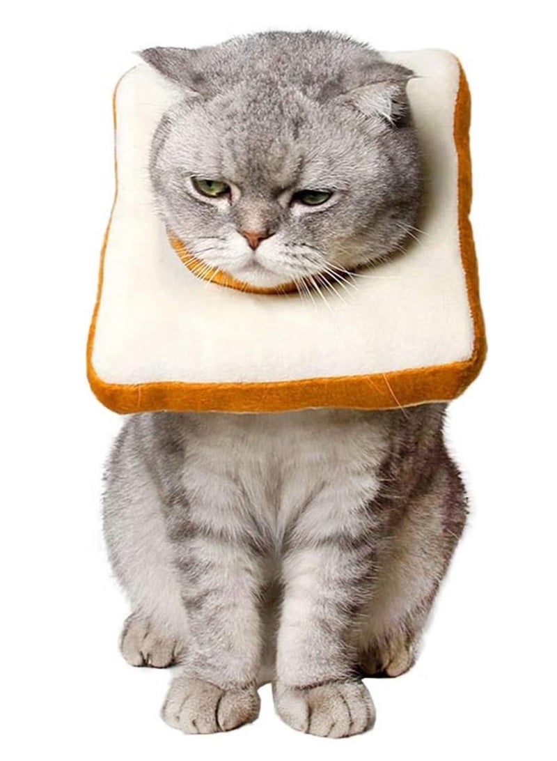 Ailily Adjustable Cat Cone Collar Soft Cat Recovery Collar Cone for Cat After Surgery Cat Neck Cone Elizabethan Collar for Cat and Kitten Toast M - Image 1