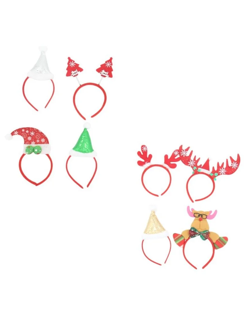 D'Daniela 8 Pieces Christmas Party Headbands for Xmas