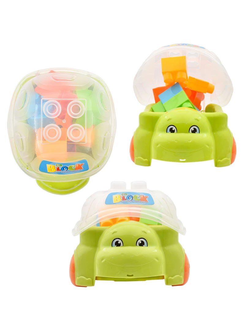 TURTLE Car Toy With Building Blocks - Image 2