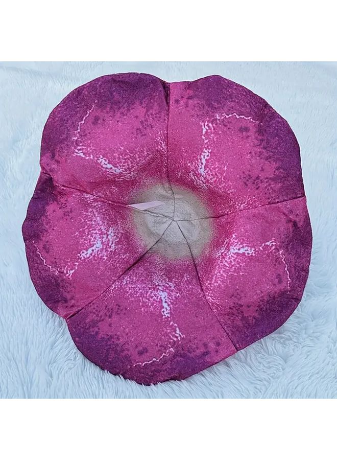 Vintage Flower Hat Halloween Party Accessory Green Purple Leaf Pattern - Image 4