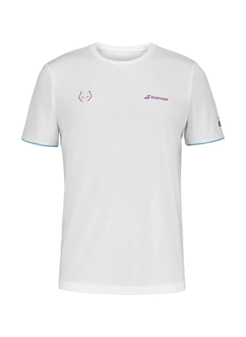 بابولات Babolat Padel Crew Neck Tee Lebron-6Ms25011-1000, Color - White, (French Brand)