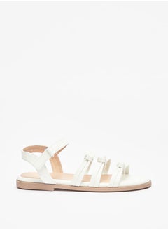 Girl's Strappy Sandals with Hook and Loop Closure Ramadan Collection