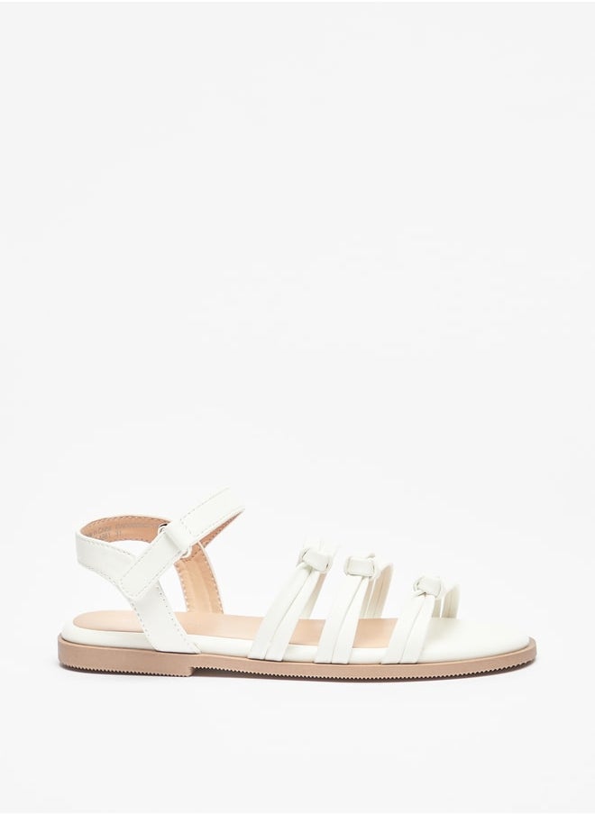Flora Bella By Shoexpress - Girl's Strappy Sandals with Hook and Loop Closure Ramadan Collection - Image 1
