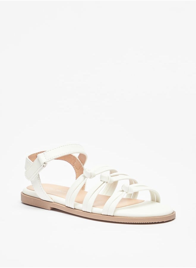 Flora Bella By Shoexpress - Girl's Strappy Sandals with Hook and Loop Closure Ramadan Collection - Image 1
