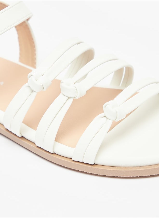 Flora Bella By Shoexpress - Girl's Strappy Sandals with Hook and Loop Closure Ramadan Collection - Image 1