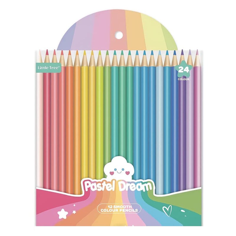 Penny Wise Gifts, Stationery, Party Supplies Penny Wise Quirky Premium Pastel Dream Theme Color Pencils Multiple Shades Attractive Colors For Kids Girls Fine Tip Strong Nib Ideal For Kids Return Gifts Set of 24 Shades