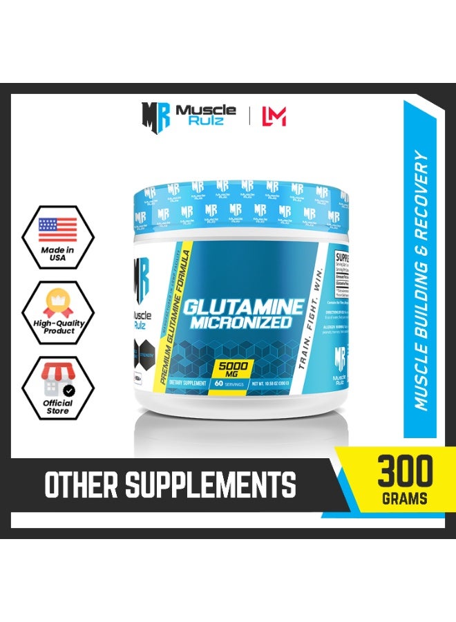Muscle Rulz MR Glutamine Micronized 60 Servings 300g - Image 3