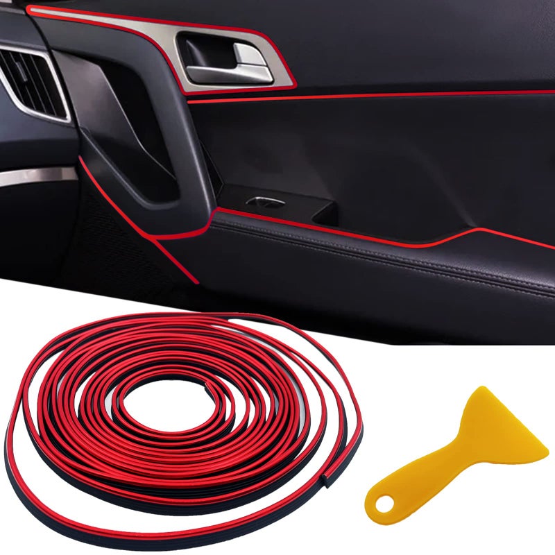 OSIFIT Car Interior Trim Strips33ft Car Electroplating Decoration Styling Door Dashboard Flexible Interior Trim Accessories with Installing Tool